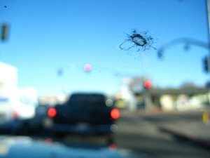 Chipped windshield