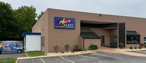 NewAce Exterior of Ace Glass storefront in Richmond, Virginia, offering automotive, residential, and commercial glass services.